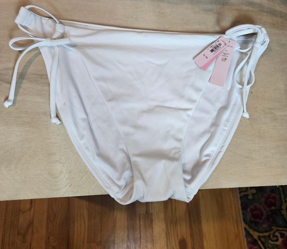 NWT Victoria's Secret Bathing suit swim suit bottoms white sz XL